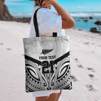New Zealand Football Custom Tote Bag All White Fern Go Champions - Polynesian Pride