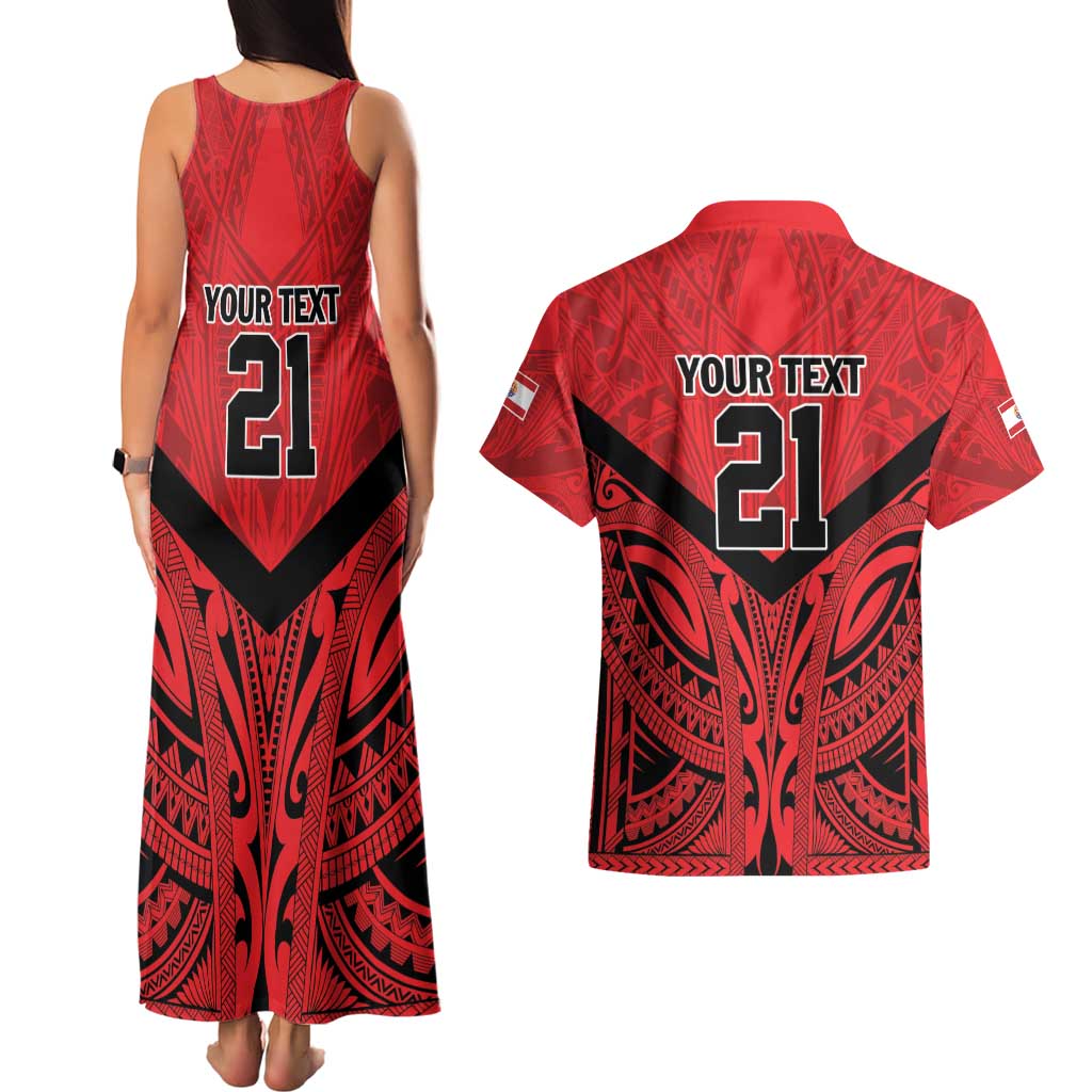 Tahiti Football Custom Couples Matching Tank Maxi Dress and Hawaiian Shirt Toa Aito Go Champions