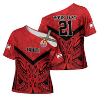 Tahiti Football Custom Cross Shoulder Shirt Toa Aito Go Champions - Polynesian Pride