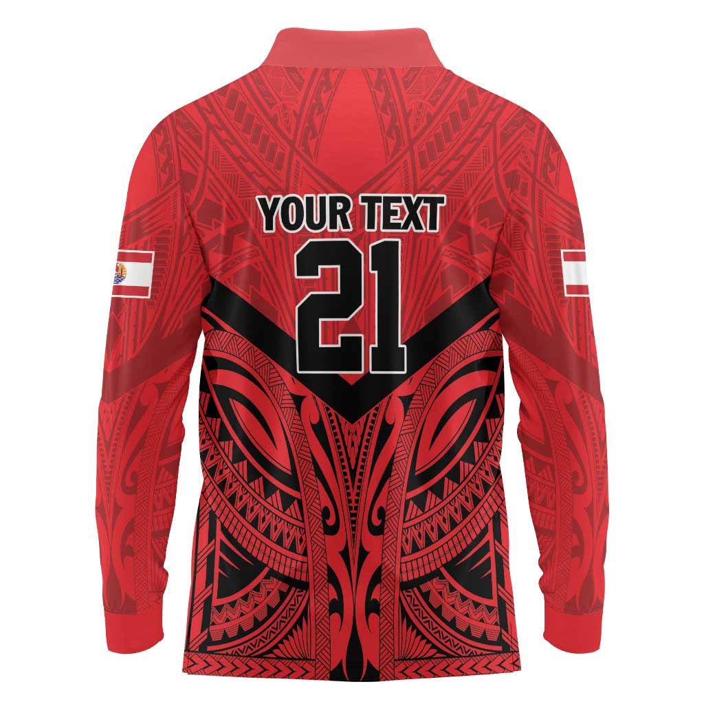 Tahiti Football Custom Long Sleeve Polo Shirt Toa Aito Go Champions