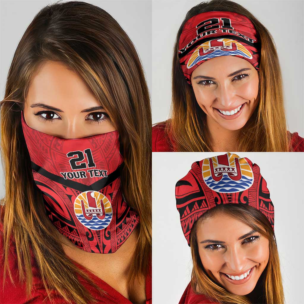 Tahiti Football Custom Neck Gaiter Toa Aito Go Champions - Polynesian Pride