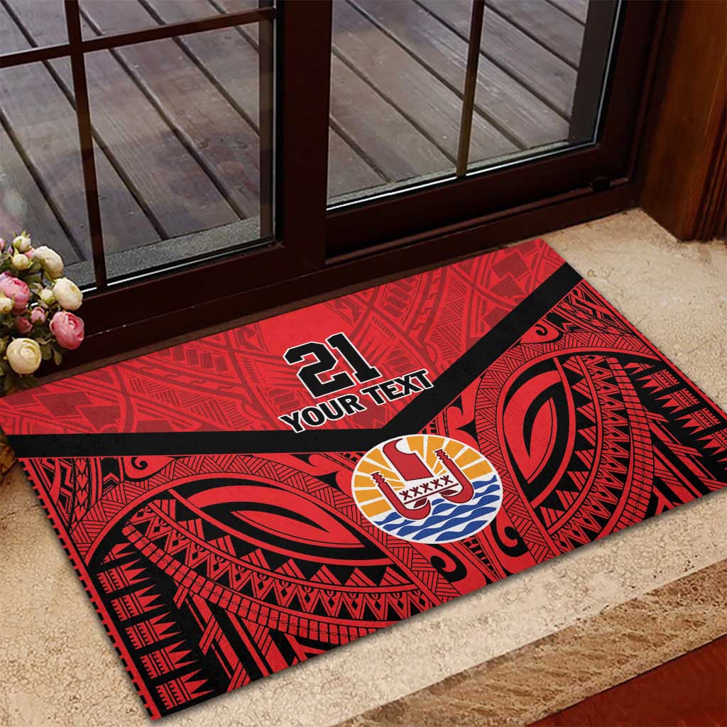 Tahiti Football Custom Rubber Doormat Toa Aito Go Champions