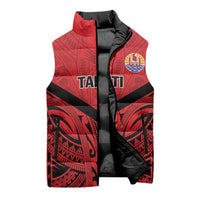 Tahiti Football Custom Sleeveless Puffer Jacket Toa Aito Go Champions - Polynesian Pride
