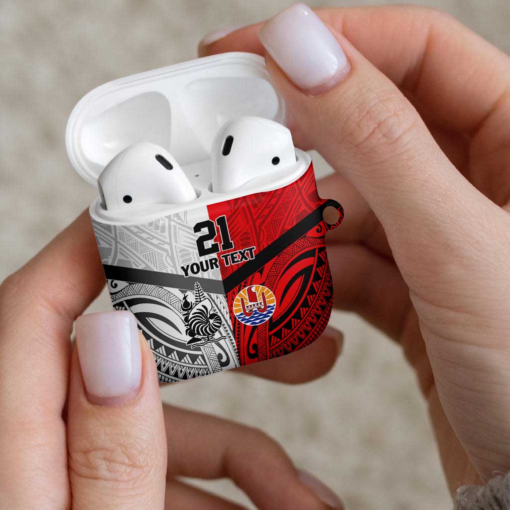 New Caledonia-Tahiti Football Custom AirPods Case Together Go Champions - Polynesian Pride