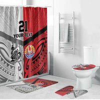New Caledonia-Tahiti Football Custom Bathroom Set Together Go Champions - Polynesian Pride