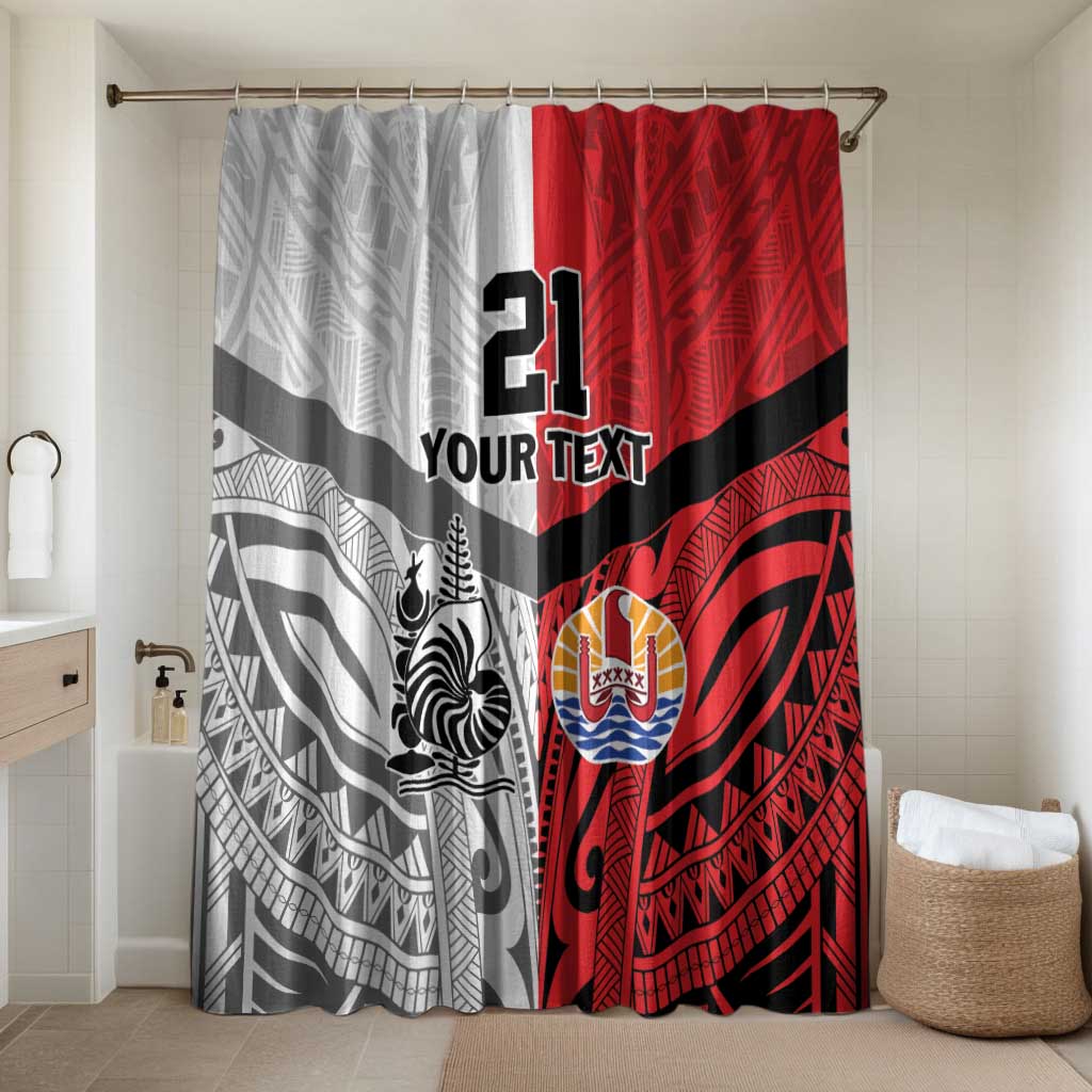 New Caledonia-Tahiti Football Custom Bathroom Set Together Go Champions - Polynesian Pride