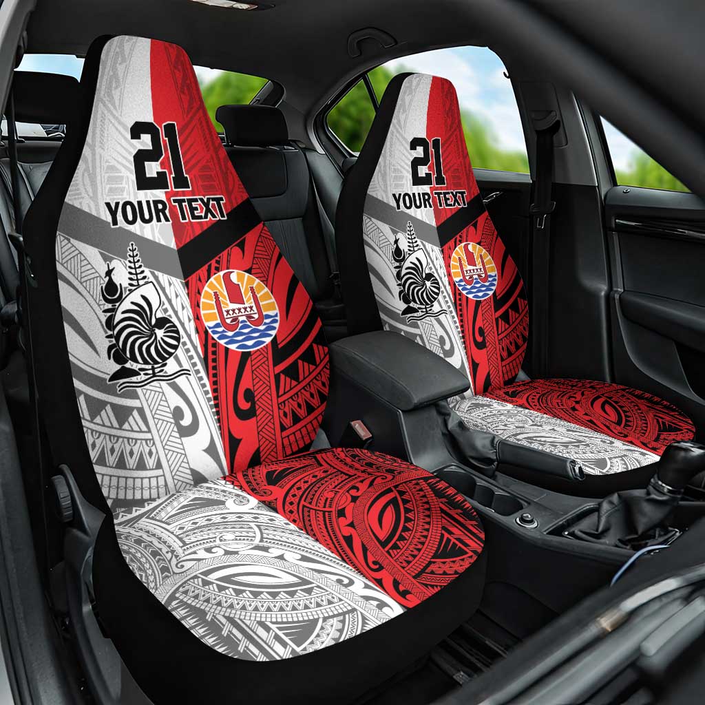 New Caledonia-Tahiti Football Custom Car Seat Cover Together Go Champions