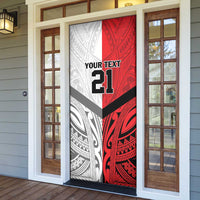 New Caledonia-Tahiti Football Custom Door Cover Together Go Champions - Polynesian Pride