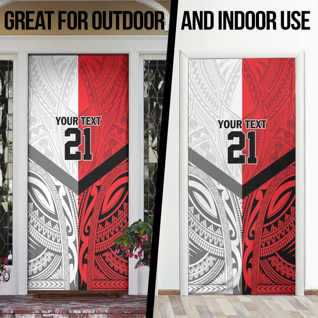 New Caledonia-Tahiti Football Custom Door Cover Together Go Champions - Polynesian Pride