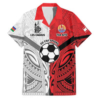 New Caledonia-Tahiti Football Custom Family Matching Mermaid Dress and Hawaiian Shirt Together Go Champions