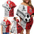 New Caledonia-Tahiti Football Custom Family Matching Off Shoulder Short Dress and Hawaiian Shirt Together Go Champions