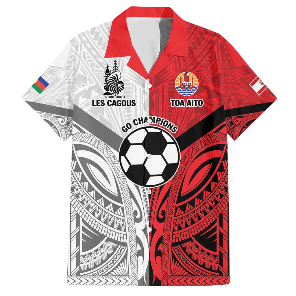 New Caledonia-Tahiti Football Custom Hawaiian Shirt Together Go Champions