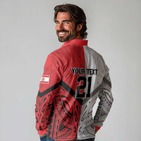 New Caledonia-Tahiti Football Custom Long Sleeve Polo Shirt Together Go Champions