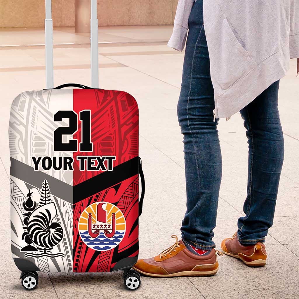 New Caledonia-Tahiti Football Custom Luggage Cover Together Go Champions