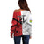 New Caledonia-Tahiti Football Custom Off Shoulder Sweater Together Go Champions