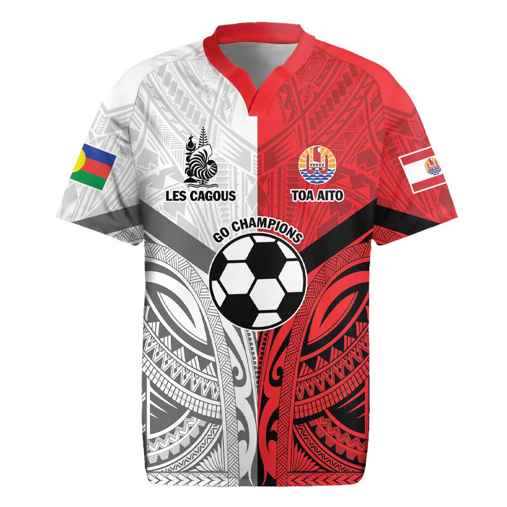 New Caledonia-Tahiti Football Custom Rugby Jersey Together Go Champions