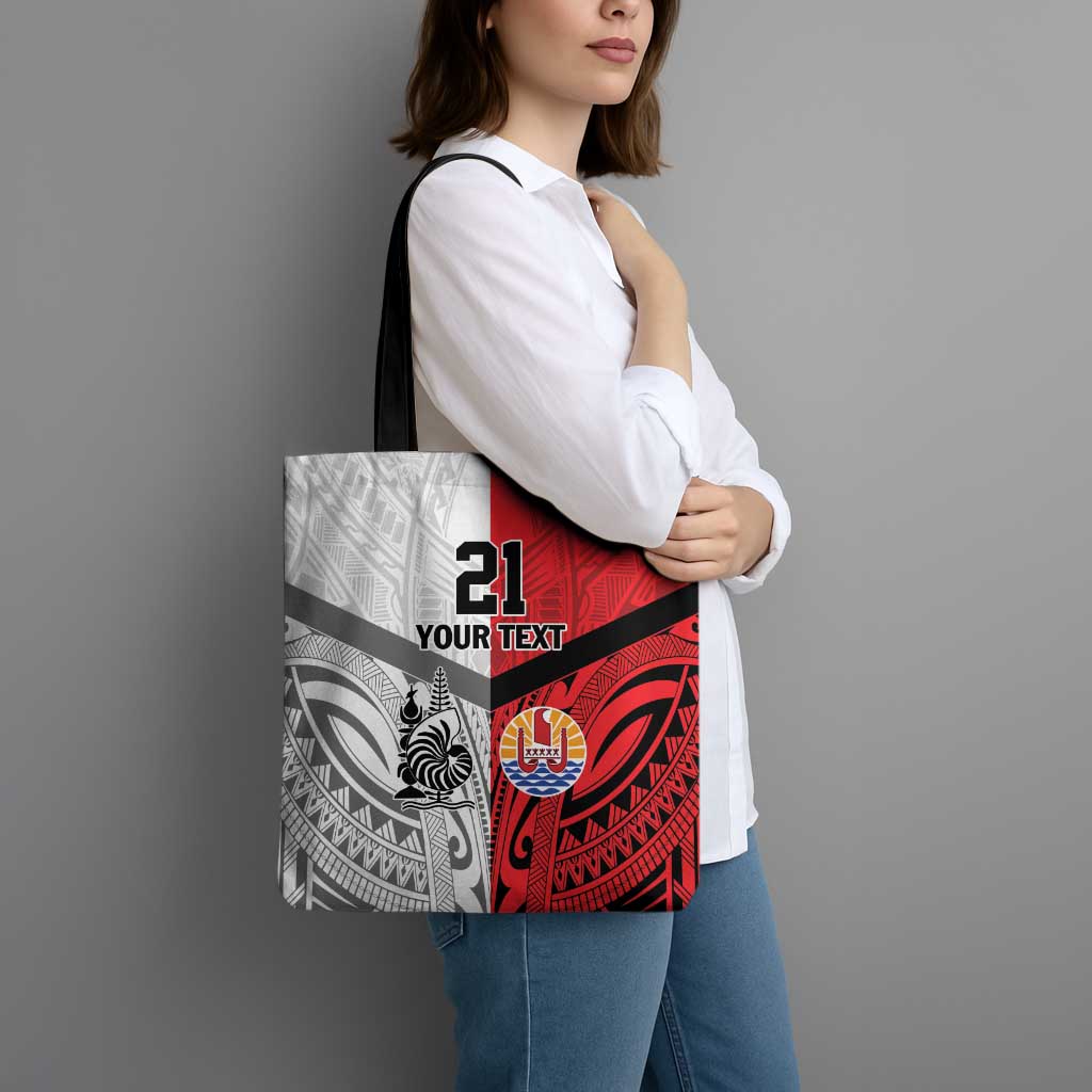 New Caledonia-Tahiti Football Custom Tote Bag Together Go Champions - Polynesian Pride
