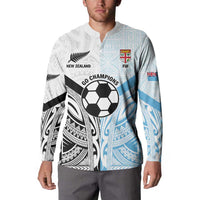 New Zealand-Fiji Football Custom Button Sweatshirt Together Go Champions