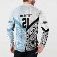 New Zealand-Fiji Football Custom Button Sweatshirt Together Go Champions