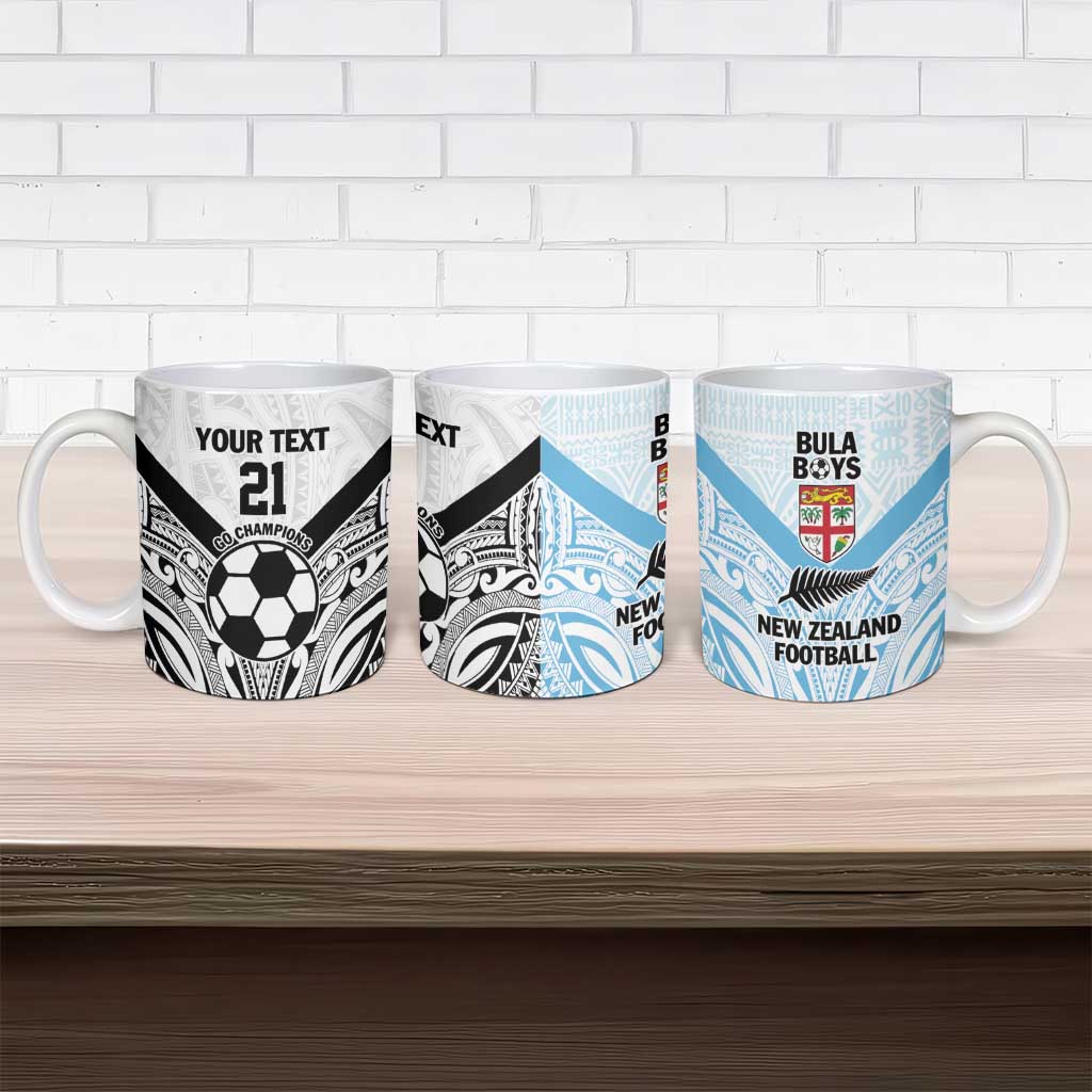 New Zealand-Fiji Football Custom Ceramic Mug Together Go Champions - Polynesian Pride