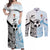 New Zealand-Fiji Football Custom Couples Matching Off Shoulder Maxi Dress and Long Sleeve Button Shirt Together Go Champions