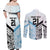 New Zealand-Fiji Football Custom Couples Matching Off Shoulder Maxi Dress and Long Sleeve Button Shirt Together Go Champions