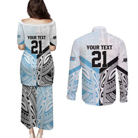 New Zealand-Fiji Football Custom Couples Matching Puletasi and Long Sleeve Button Shirt Together Go Champions