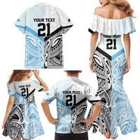 New Zealand-Fiji Football Custom Family Matching Mermaid Dress and Hawaiian Shirt Together Go Champions