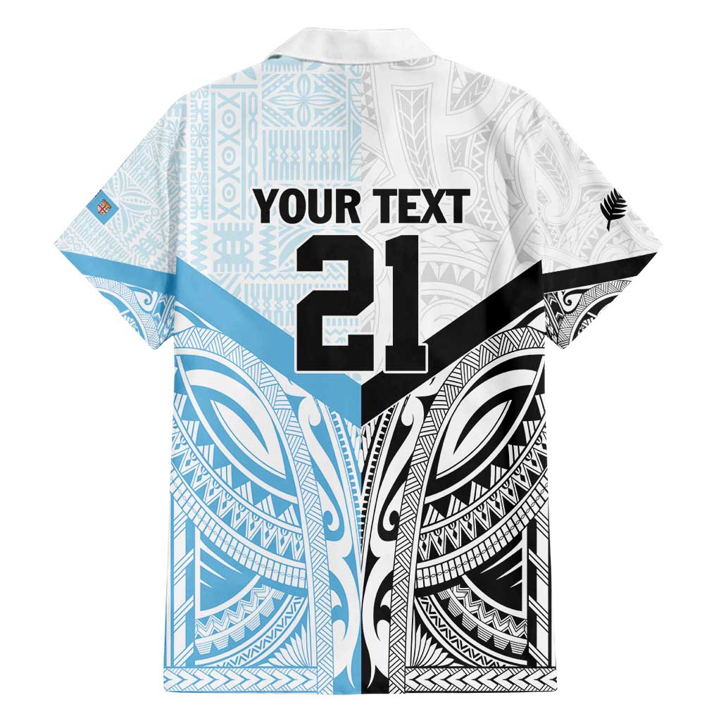 New Zealand-Fiji Football Custom Family Matching Puletasi and Hawaiian Shirt Together Go Champions