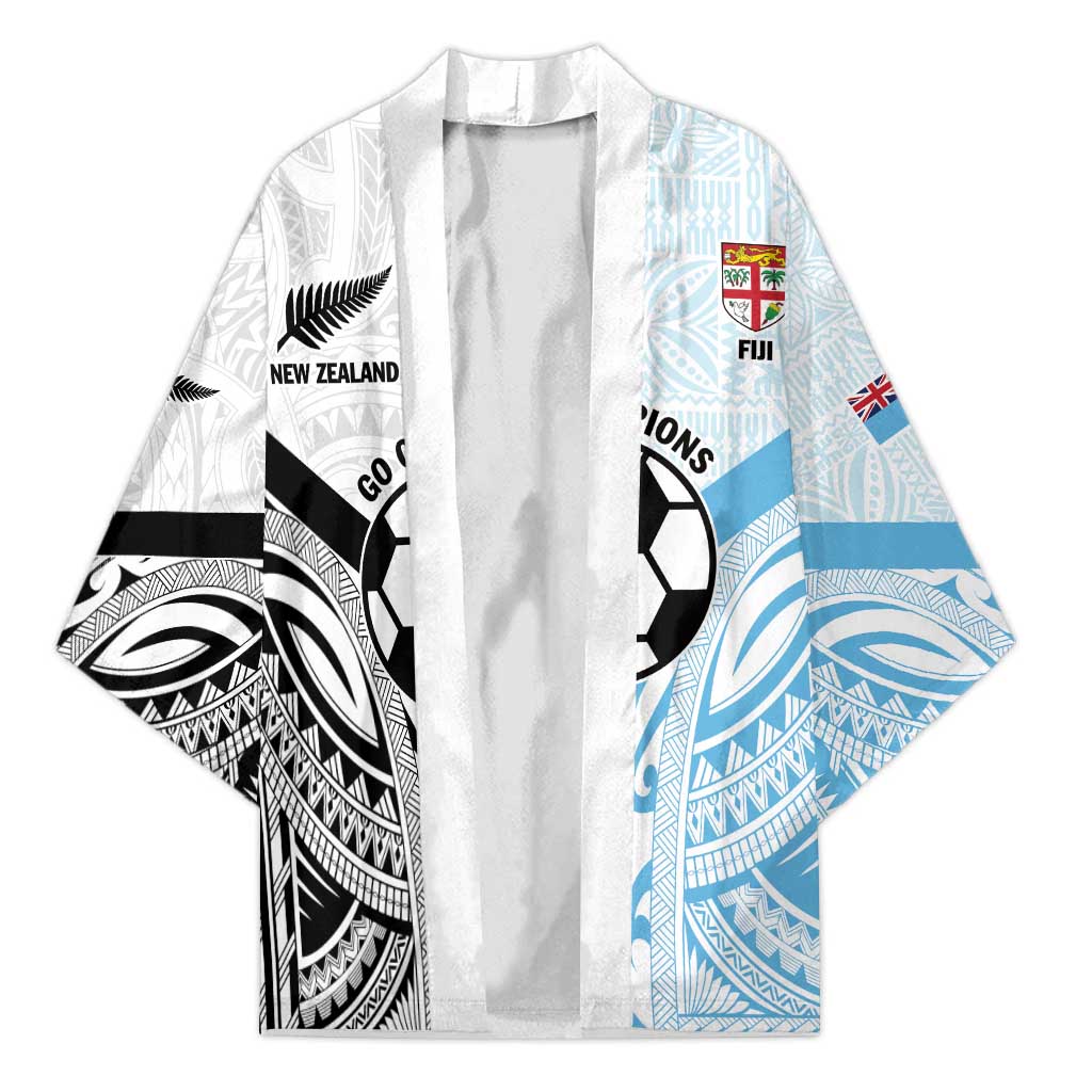 New Zealand-Fiji Football Custom Kimono Together Go Champions - Polynesian Pride