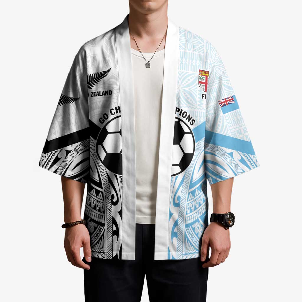 New Zealand-Fiji Football Custom Kimono Together Go Champions - Polynesian Pride