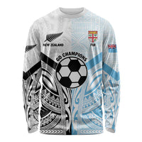 New Zealand-Fiji Football Custom Long Sleeve Shirt Together Go Champions