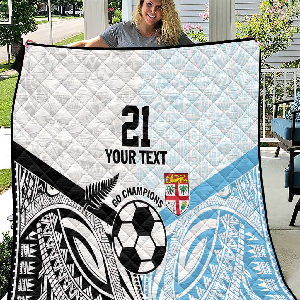 New Zealand-Fiji Football Custom Quilt Together Go Champions