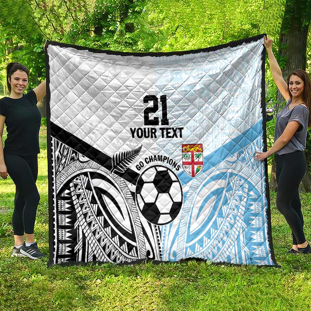 New Zealand-Fiji Football Custom Quilt Together Go Champions