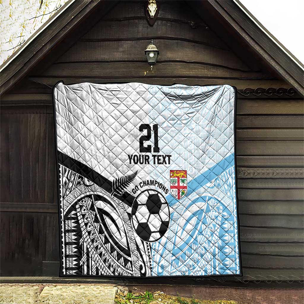 New Zealand-Fiji Football Custom Quilt Together Go Champions