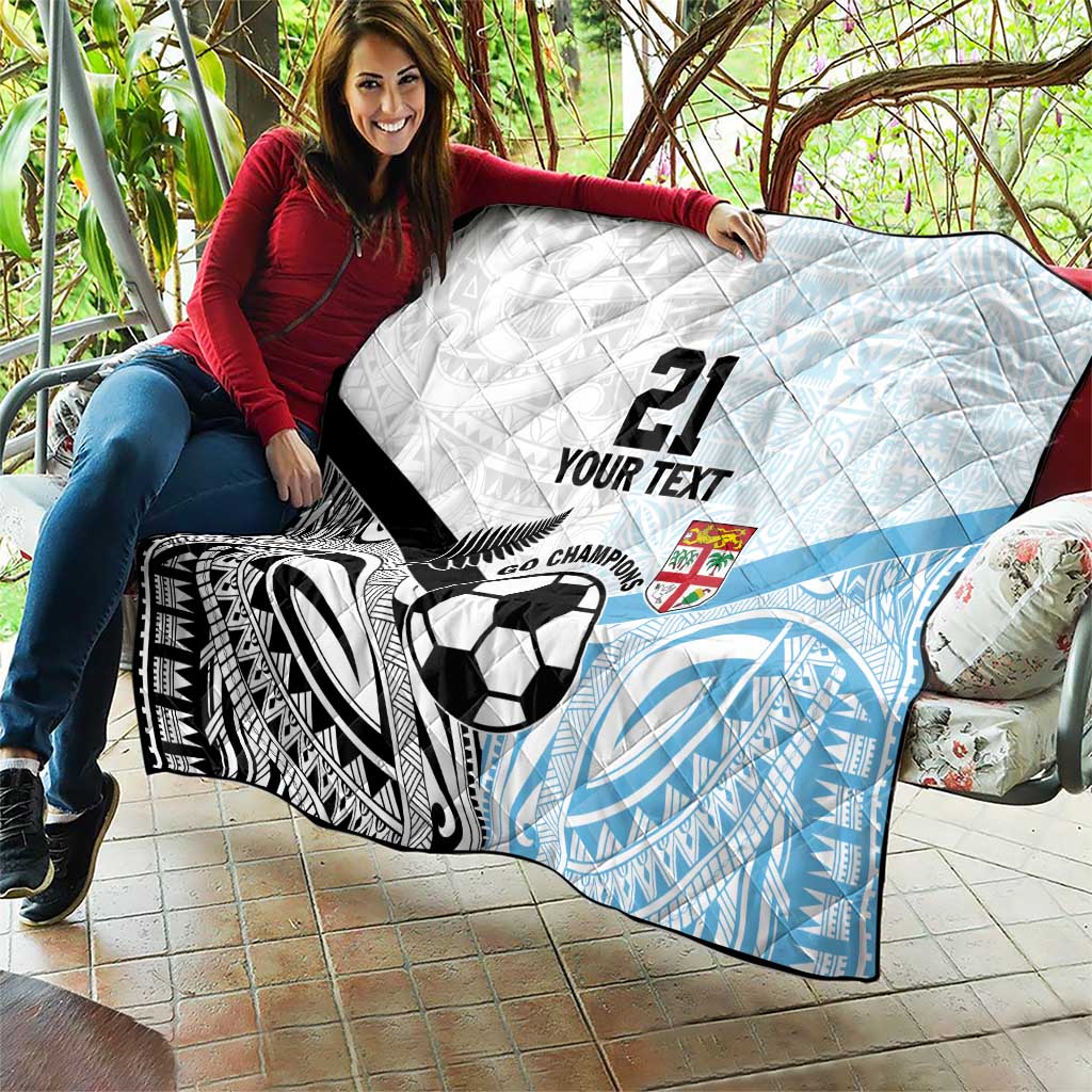 New Zealand-Fiji Football Custom Quilt Together Go Champions