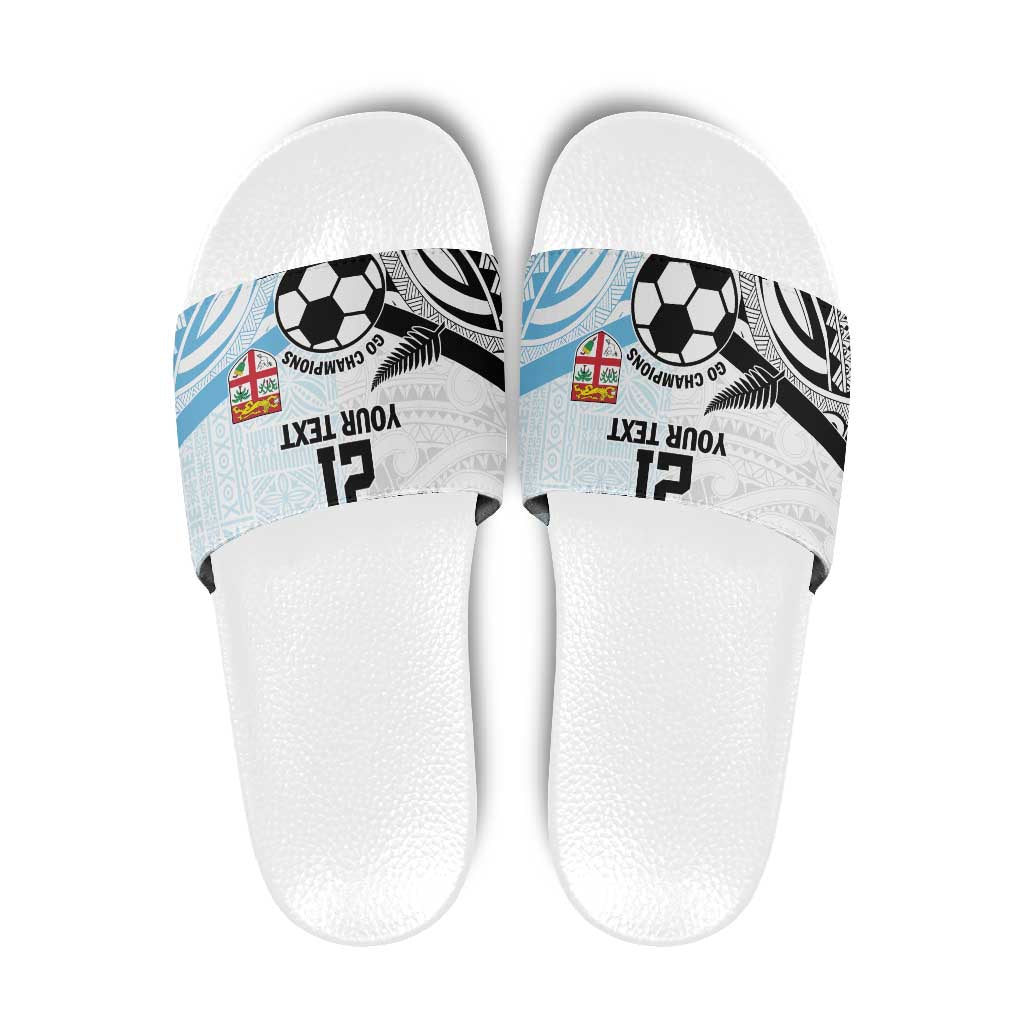 New Zealand-Fiji Football Custom Slide Sandals Together Go Champions - Polynesian Pride