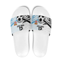 New Zealand-Fiji Football Custom Slide Sandals Together Go Champions - Polynesian Pride