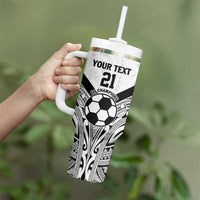 New Zealand-Fiji Football Custom Tumbler With Handle Together Go Champions