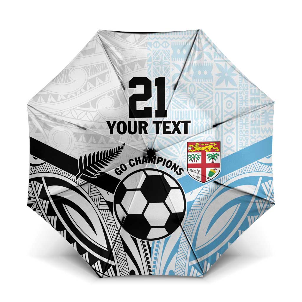 New Zealand-Fiji Football Custom Umbrella Together Go Champions - Polynesian Pride