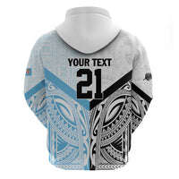 New Zealand-Fiji Football Custom Zip Hoodie Together Go Champions