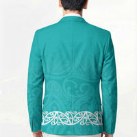 New Zealand Nurses Week Blazer Maori Kowhaiwhai Cyan Tribal LT9 - Polynesian Pride