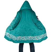 New Zealand Nurses Week Cloak Maori Kowhaiwhai Cyan Tribal LT9 Unisex Cyan - Polynesian Pride