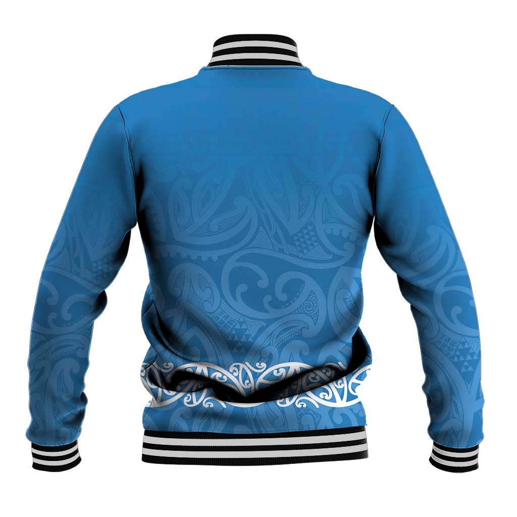 New Zealand Nurses Week Baseball Jacket Maori Kowhaiwhai Blue Tribal LT9 - Polynesian Pride