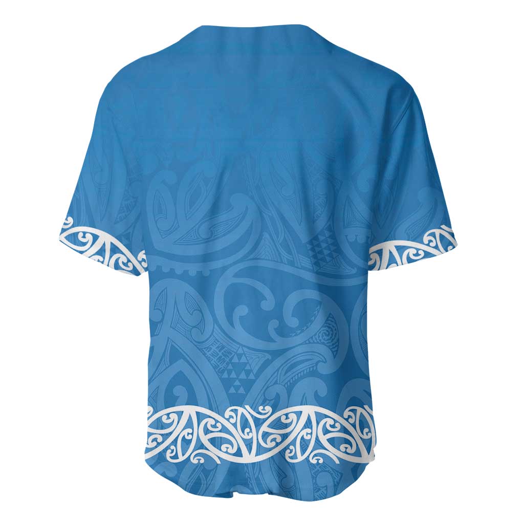 New Zealand Nurses Week Baseball Jersey Maori Kowhaiwhai Blue Tribal LT9 - Polynesian Pride