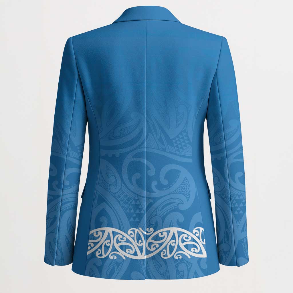 New Zealand Nurses Week Blazer Maori Kowhaiwhai Blue Tribal LT9 - Polynesian Pride