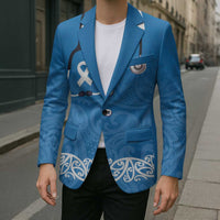 New Zealand Nurses Week Blazer Maori Kowhaiwhai Blue Tribal LT9 - Polynesian Pride