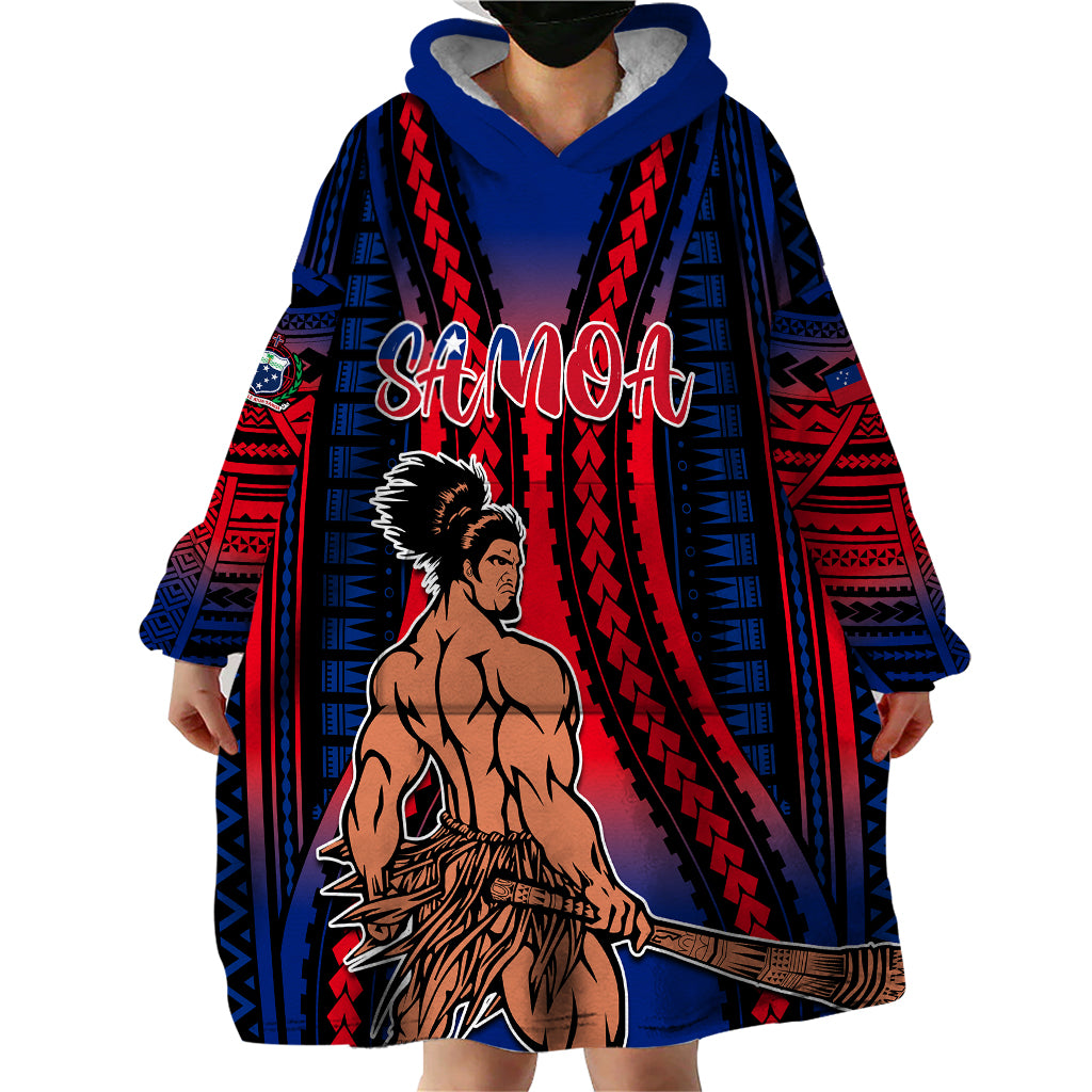 Polynesian Samoa Independence Day Wearable Blanket Hoodie Polynesian Pacific Tribal LT9 - Polynesian Pride