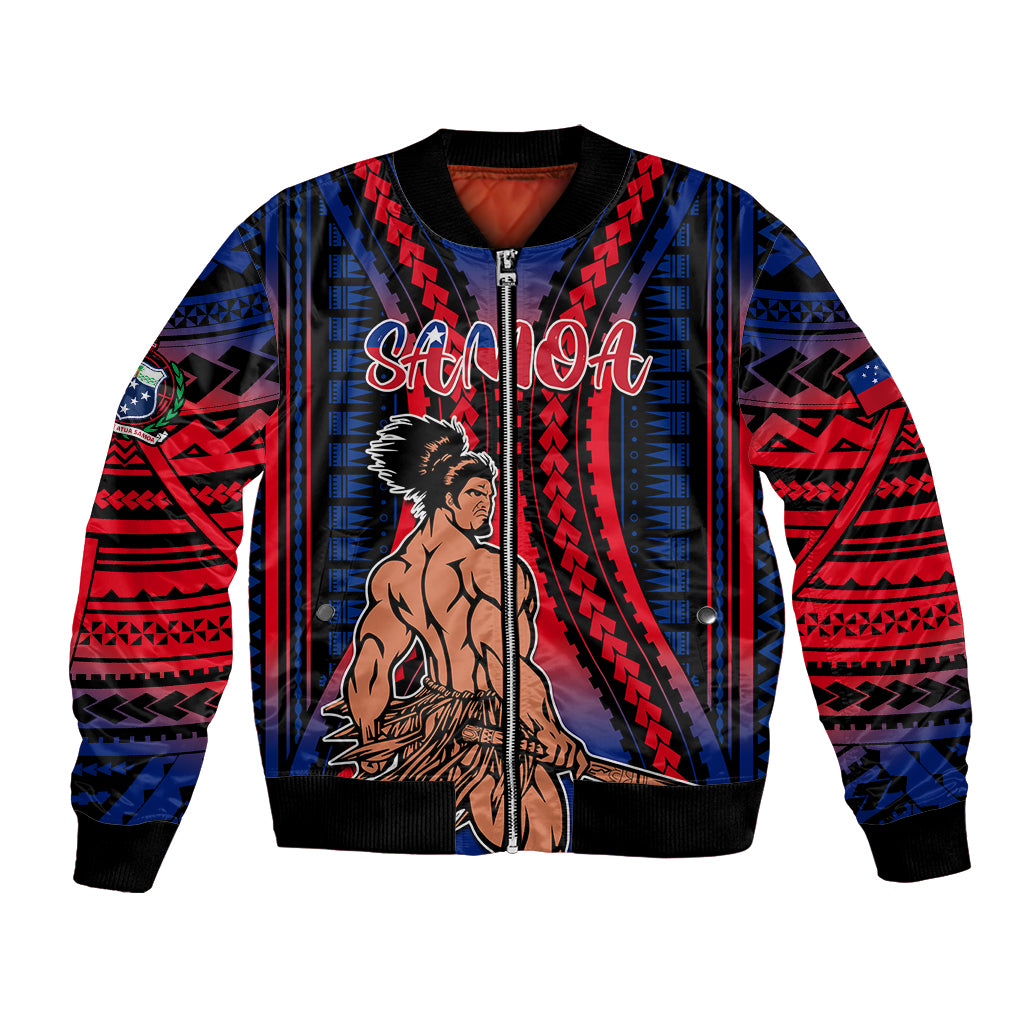 Custom Polynesian Samoa Independence Day Bomber Jacket Polynesian Pacific Tribal LT9 Unisex Gradient - Polynesian Pride