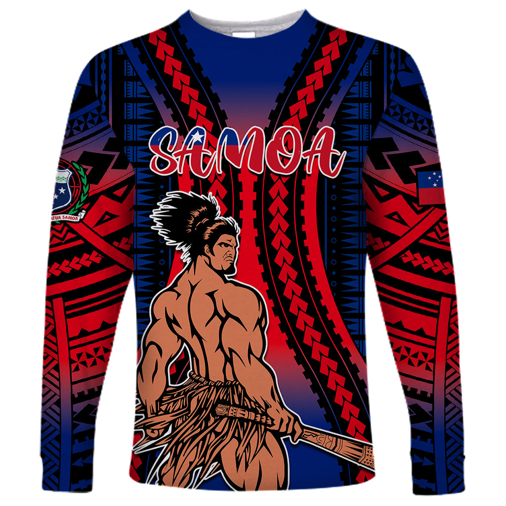 Custom Polynesian Samoa Independence Day Long Sleeve Shirt Polynesian Pacific Tribal LT9 Unisex Gradient - Polynesian Pride